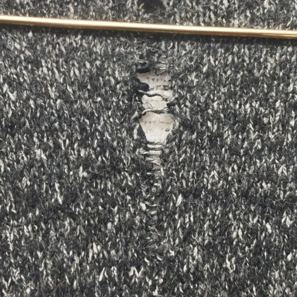 Vintage Hendi Ruffle Sweater Cardigan Faux Fur Trench Wool Belt - Picture 11 of 16